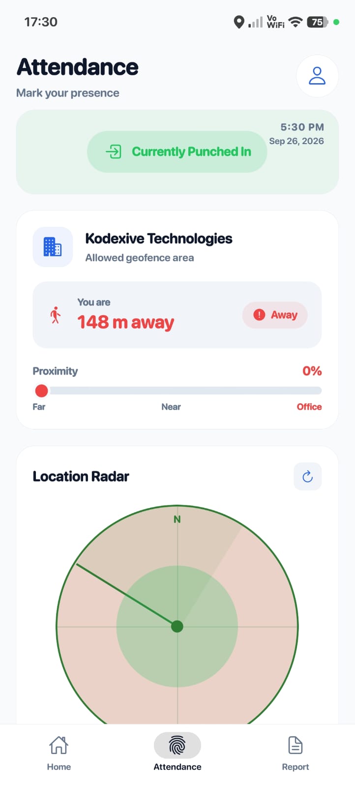 Attendance App Screenshot