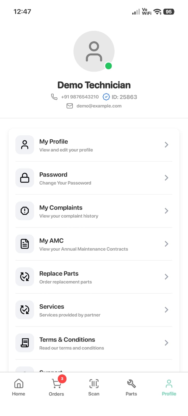 Technician App — Job Verification
